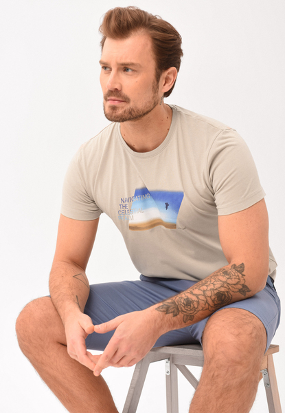  Volcano T-shirt Z Printem T-navi 