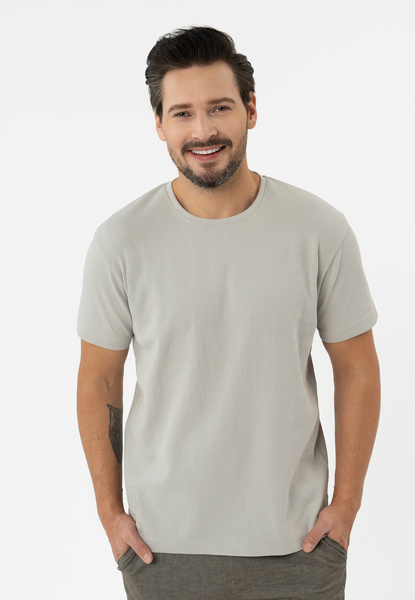  Volcano T-shirt Ze Strukturą, Comfort Fit, Tm-kelos 