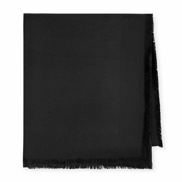  Wittchen Damska Chusta Z Bambusem W Monogram Czarna 