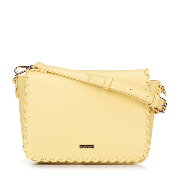  Wittchen Damska Crossbody Z Obszytą Klapą żółta 