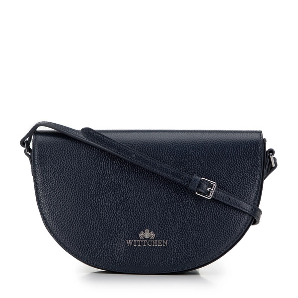  Wittchen Damska Saddle Bag Z Groszkowanej Skóry Granatowa 