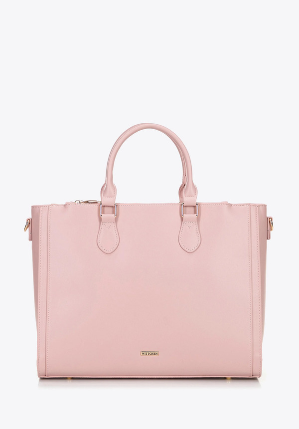  Wittchen Damska Torba Na Laptopa 14,5” Z Imitacji Skóry Różowa 