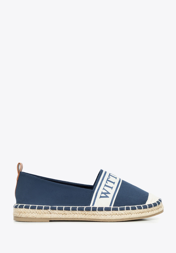  Wittchen Damskie Espadryle Z Lamówką Z Logo Granatowe 
