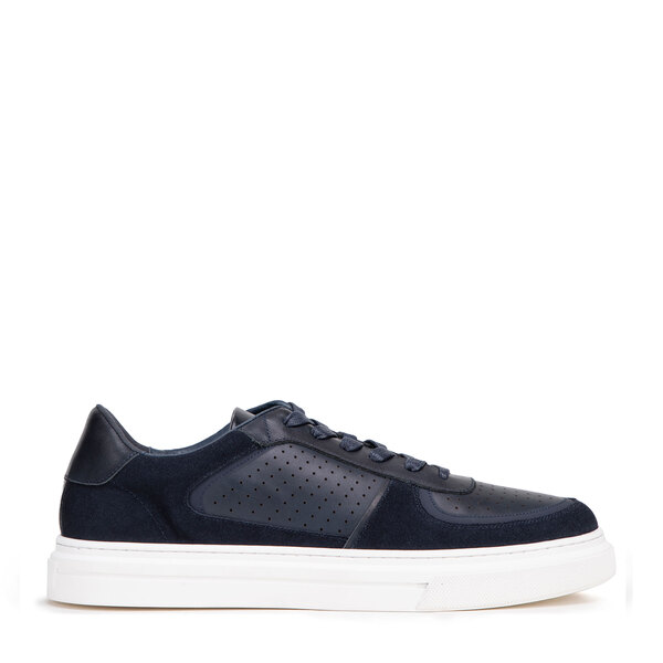  Wittchen Męskie Sneakersy Ze Skóry Granatowe 