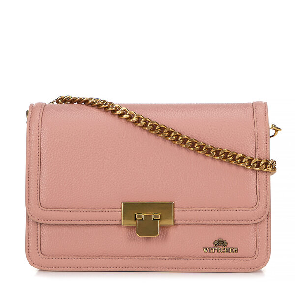  Wittchen Skórzana Torebka Crossbody Z łańcuszkiem Różowa 